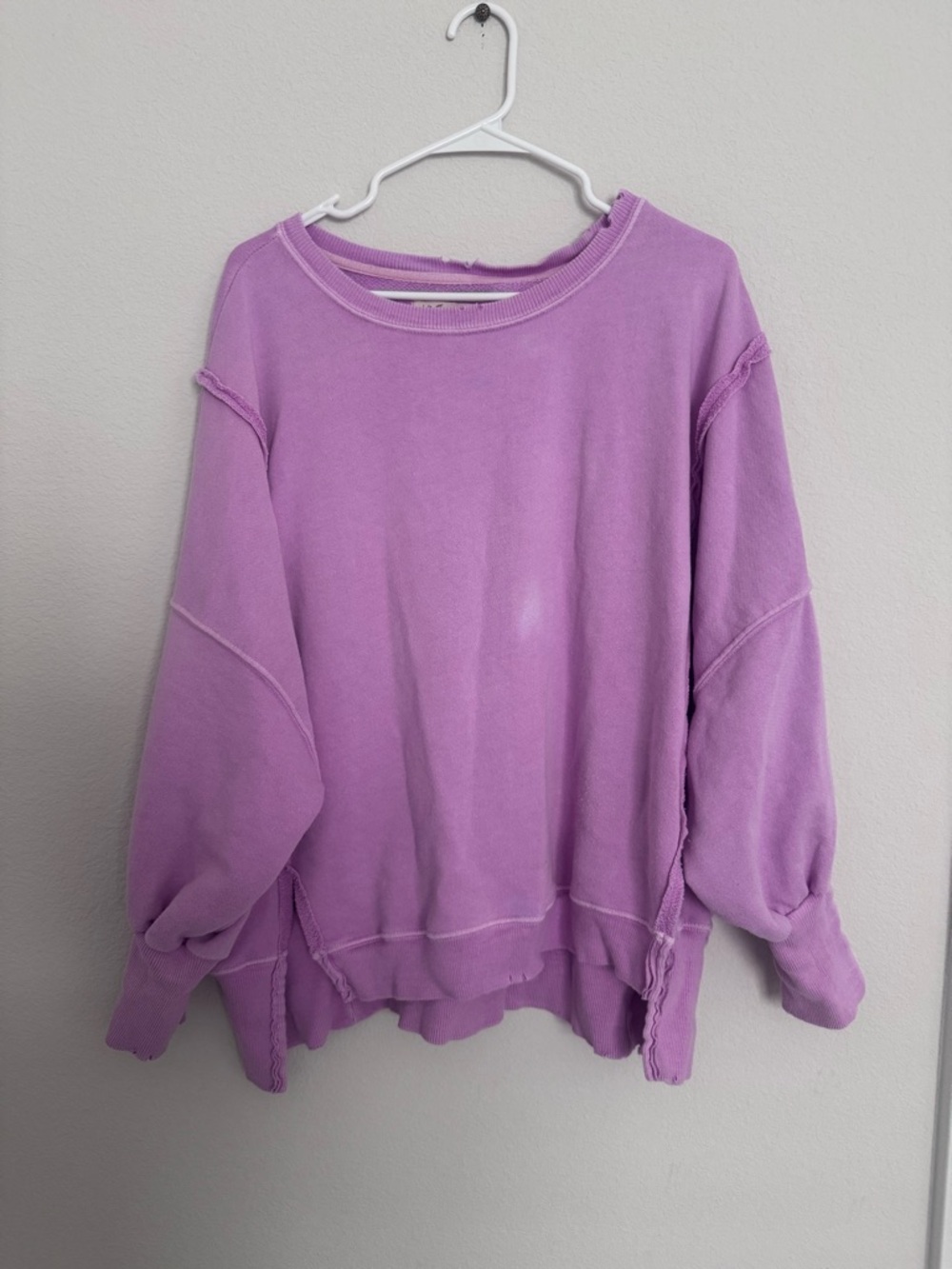 Free People Camden Oversized Sweatshirt Bubble Tea - Picture 3 of 8